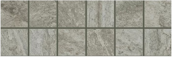 Мозаика Coliseumgres Alpi Grigio Fascia Mosaico 610090001120, цвет серый, поверхность матовая, квадрат, 100x300