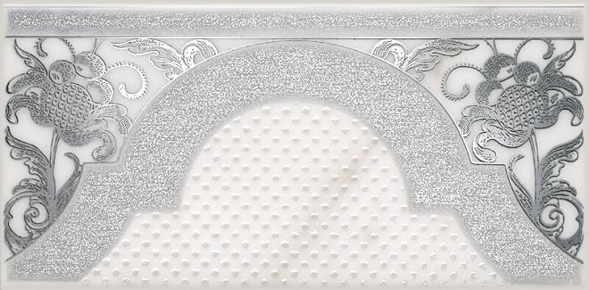 Декоративные элементы Kerama Marazzi Декор Фрагонар белый HGD\A266\16071, цвет белый, поверхность глянцевая, прямоугольник, 74x150