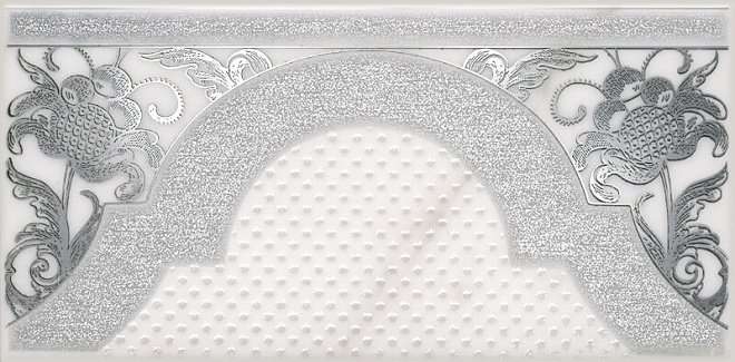 Декоративные элементы Kerama Marazzi Декор Фрагонар белый HGD\A266\16071, цвет белый, поверхность глянцевая, прямоугольник, 74x150