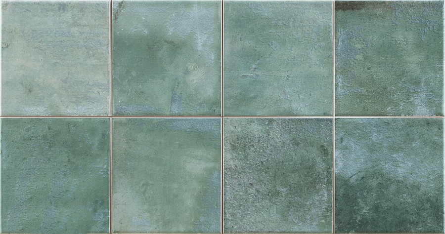 Керамическая плитка Pamesa Artisan Verde, цвет бирюзовый, поверхность глянцевая, прямоугольник, 316x600