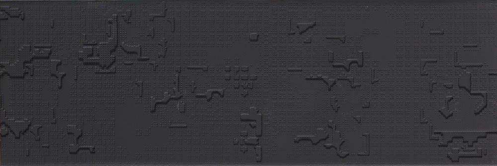 Керамогранит Mutina Cloud relief Nero PUBC02, цвет чёрный, поверхность матовая, прямоугольник, 180x540