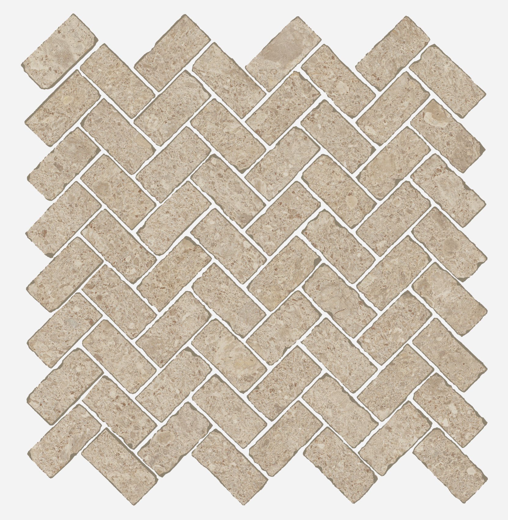 Мозаика Italon Genesis Cream Mosaico Cross 620110000092, цвет бежевый, поверхность матовая, под кирпич, 315x297