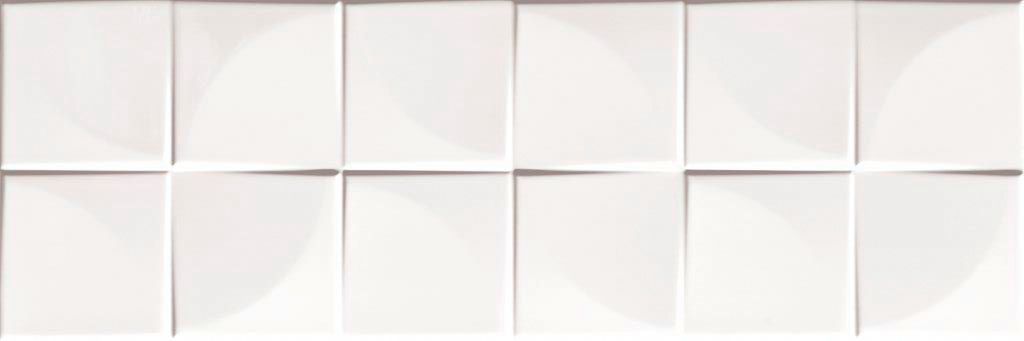 Керамическая плитка Ceramika Konskie Sweet Home Quadra White Glossy, цвет белый, поверхность глянцевая, прямоугольник, 250x750