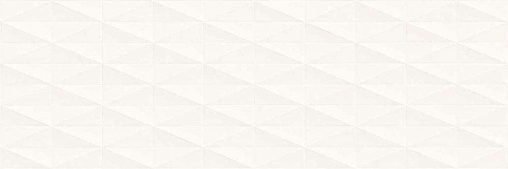 Керамическая плитка Marazzi Italy Eclettica White Struttura Diamond 3D M1AA, цвет белый, поверхность матовая 3d (объёмная), прямоугольник, 400x1200