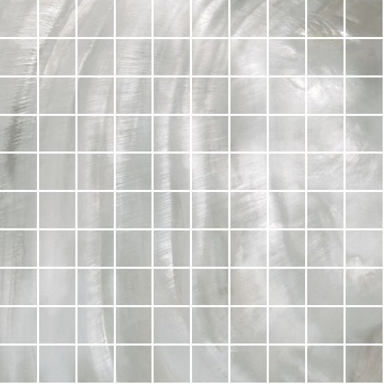 Мозаика Roberto Cavalli Bright Pearl Mos. Silver Rett. 531238, цвет серый, поверхность матовая, квадрат, 300x300