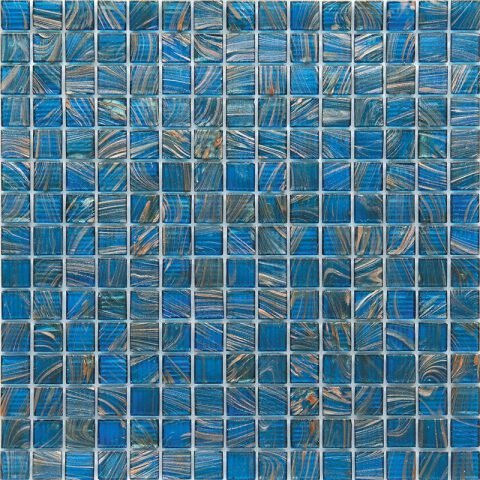 Мозаика Alma Mosaic Stella STE362, цвет синий, поверхность глянцевая, квадрат, 327x327