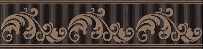 Бордюры Kerama Marazzi Бордюр Версаль обрезной STG\B610\11129R, цвет коричневый, поверхность глянцевая, прямоугольник, 72x300