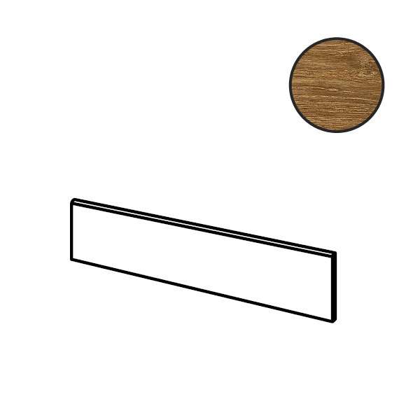 Бордюры Ragno Ossimori Miele Bt R9WM, цвет коричневый, поверхность матовая, прямоугольник, 60x600