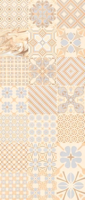 Декоративные элементы Vives 1900 Tassel Crema, цвет бежевый, поверхность матовая, квадрат, 200x200