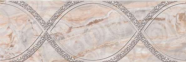 Декоративные элементы Нефрит керамика Лигурия 04-01-1-17-03-15-608-1, цвет серый бежевый, поверхность глянцевая, прямоугольник, 200x600
