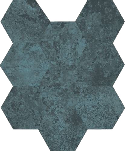 Декоративные элементы Caesar Alchemy Navy Hexa AFXD, цвет чёрный синий, поверхность матовая, шестиугольник, 280x340