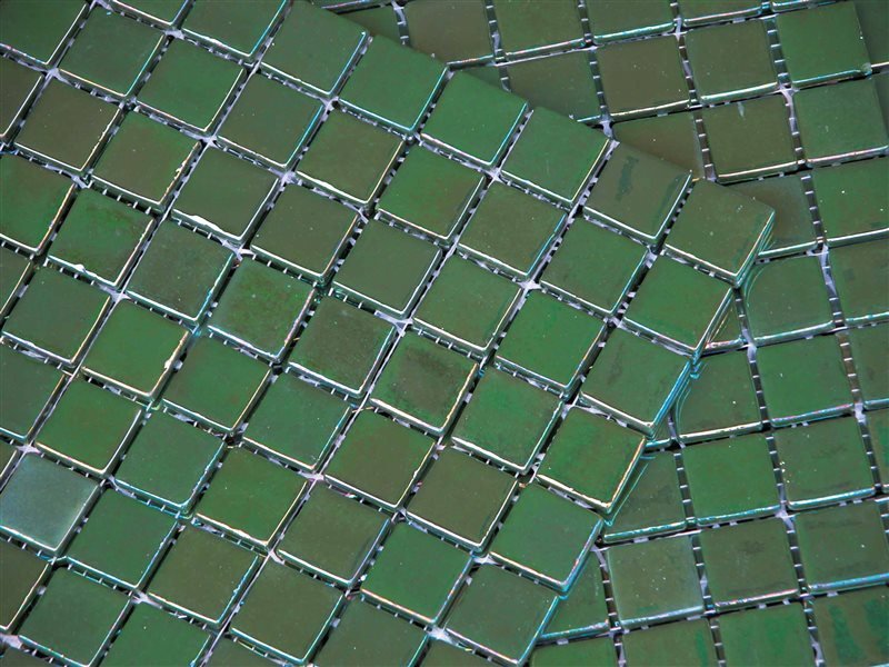 Мозаика Mosavit Acquaris Nenufar, цвет зелёный, поверхность глянцевая, квадрат, 316x316