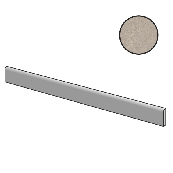 Бордюры Piemme Stone Focus Batt. Tortora N/R 01069, цвет коричневый, поверхность натуральная, прямоугольник, 80x600