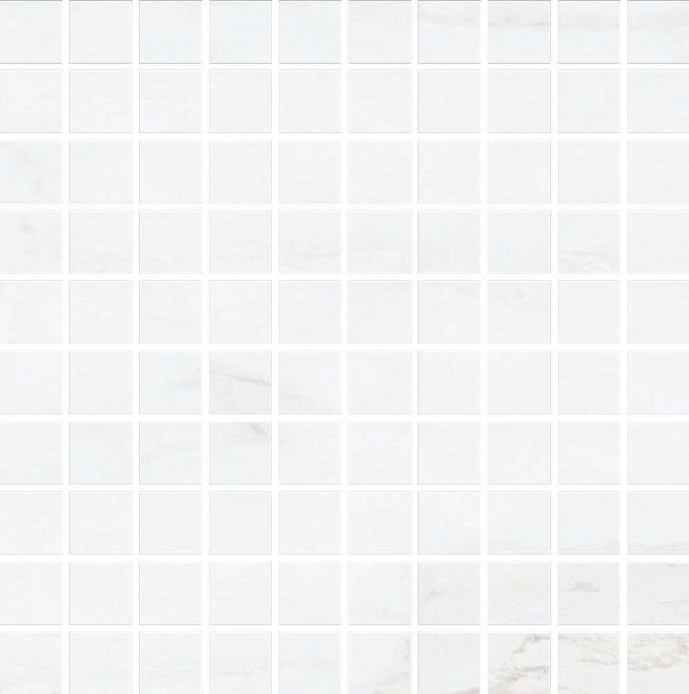 Мозаика Brennero Venus Mosaico 2,8 White Lapp, цвет белый, поверхность лаппатированная, квадрат, 300x300