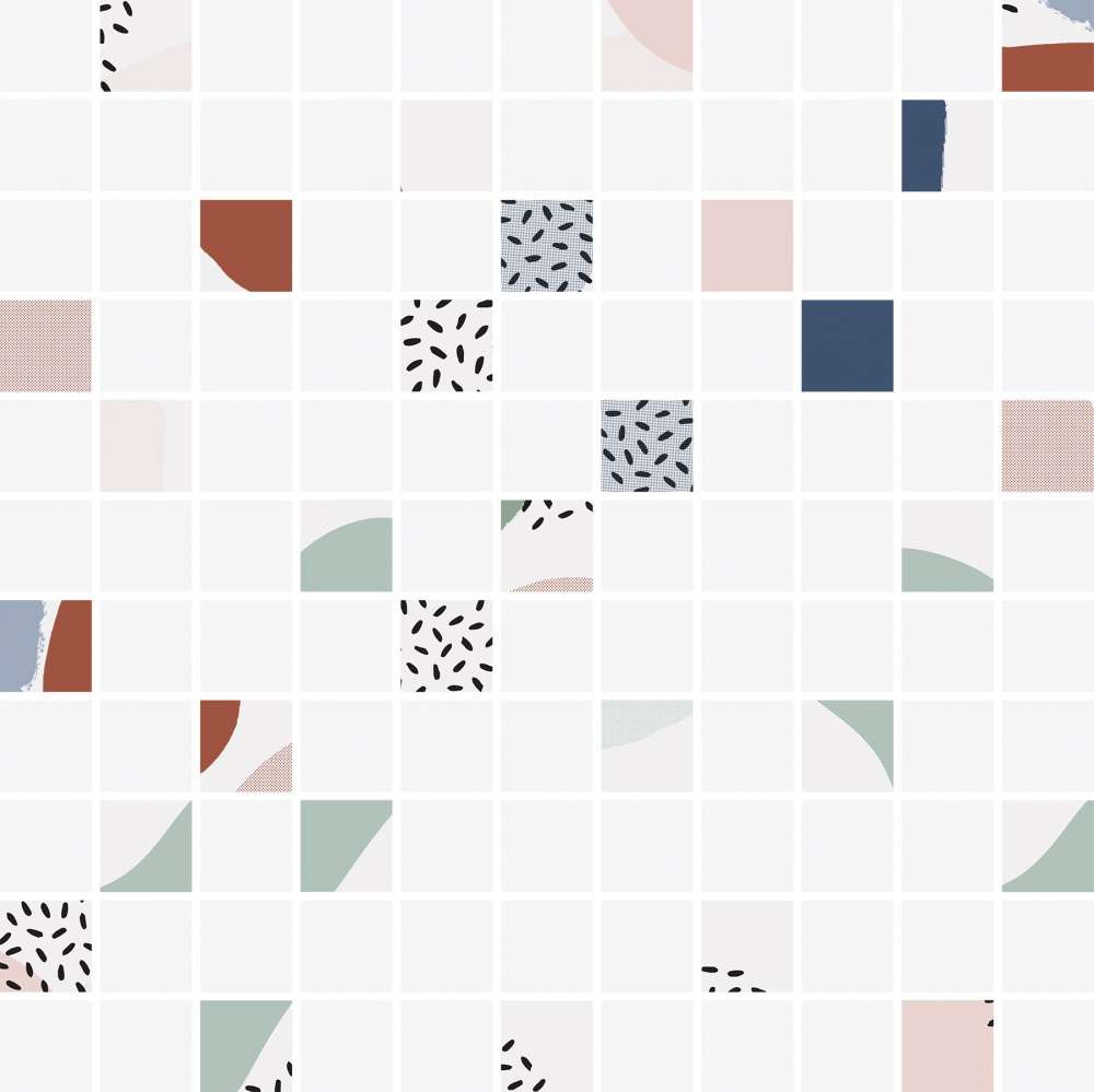 Мозаика Meissen Trendy TY2O451, цвет разноцветный, поверхность матовая, квадрат, 300x300