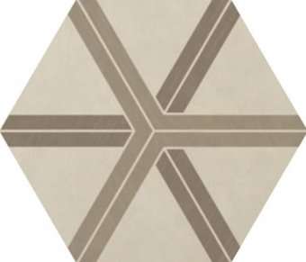 Керамогранит Ornamenta Corebasic Industrial Plot Warm Blend PO132420HXDCO1P, цвет бежевый, поверхность матовая, шестиугольник, 600x600