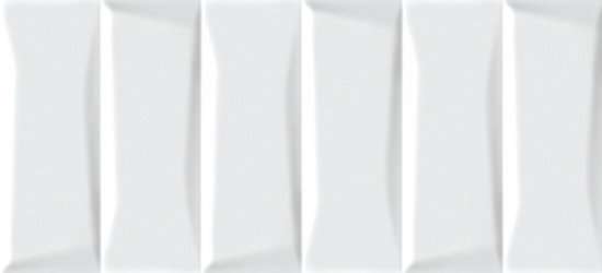 Керамическая плитка Cersanit Evolution Кирпичи Белый Рельеф EVG053, цвет белый, поверхность глянцевая, под кирпич, 200x440
