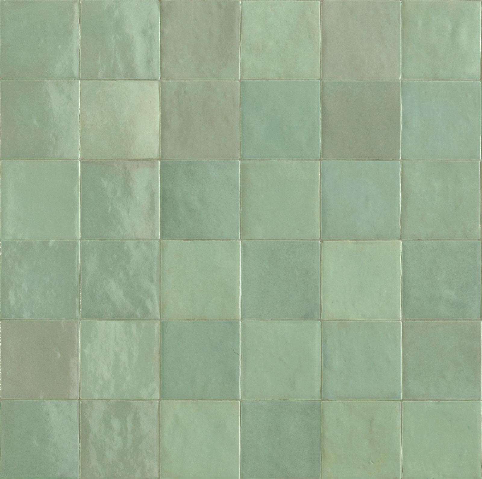 Керамическая плитка Marazzi Italy Zellige Turchese M5P4, цвет зелёный, поверхность глянцевая, квадрат, 100x100