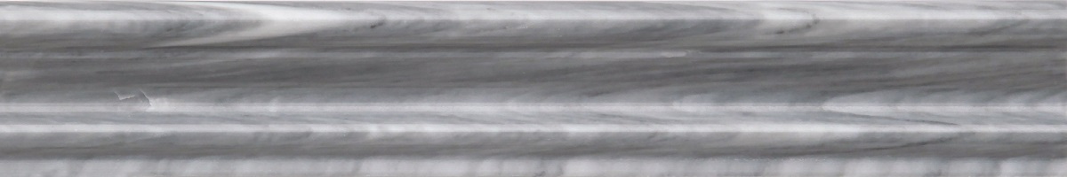 Бордюры Natural Mosaic Бордюры Bardiglio Nuvolato B033-2, цвет серый, поверхность полированная, прямоугольник, 50x305