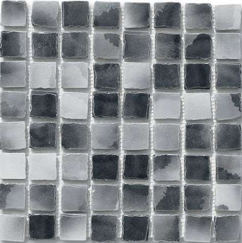 Мозаика Ker-av Frammenti&Riflessi Pirite su Rete (3,75X3,75) KER-9012, цвет серый, поверхность глянцевая, квадрат, 300x300