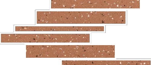 Декоративные элементы Floor Gres Earthtech Outback Flakes Modulo Listello Sfalsato Comfort 772428, цвет терракотовый, поверхность лаппатированная, , 210x400