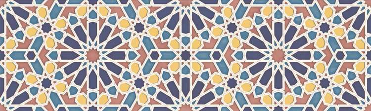 Керамическая плитка Aparici Alhambra Blue Mexuar, цвет разноцветный, поверхность матовая, прямоугольник, 298x996