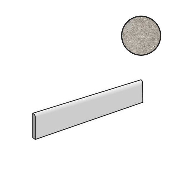 Бордюры Cerim Elemental Stone Grey Limestone Luc 767202, цвет серый, поверхность лаппатированная, прямоугольник, 46x600