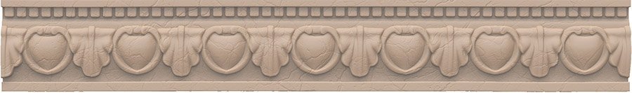 Бордюры Terracotta Бордюр Travertin Fontana di Trevi, цвет бежевый, поверхность матовая, прямоугольник, 60x400