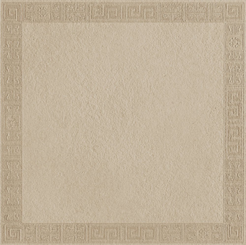 Декоративные элементы Versace Greek Cassettone Beige Oro 261364, цвет бежевый, поверхность матовая, квадрат, 400x400