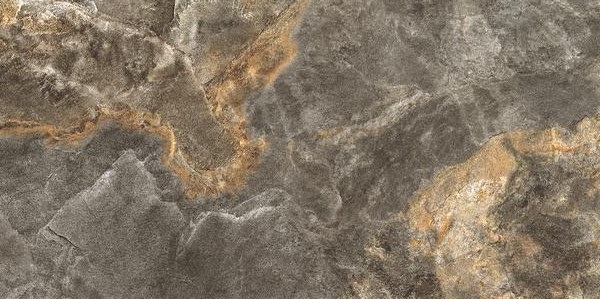 Керамогранит Ocean Ceramic Slate Natural 5,5 mm, цвет серый коричневый, поверхность матовая, прямоугольник, 600x1200