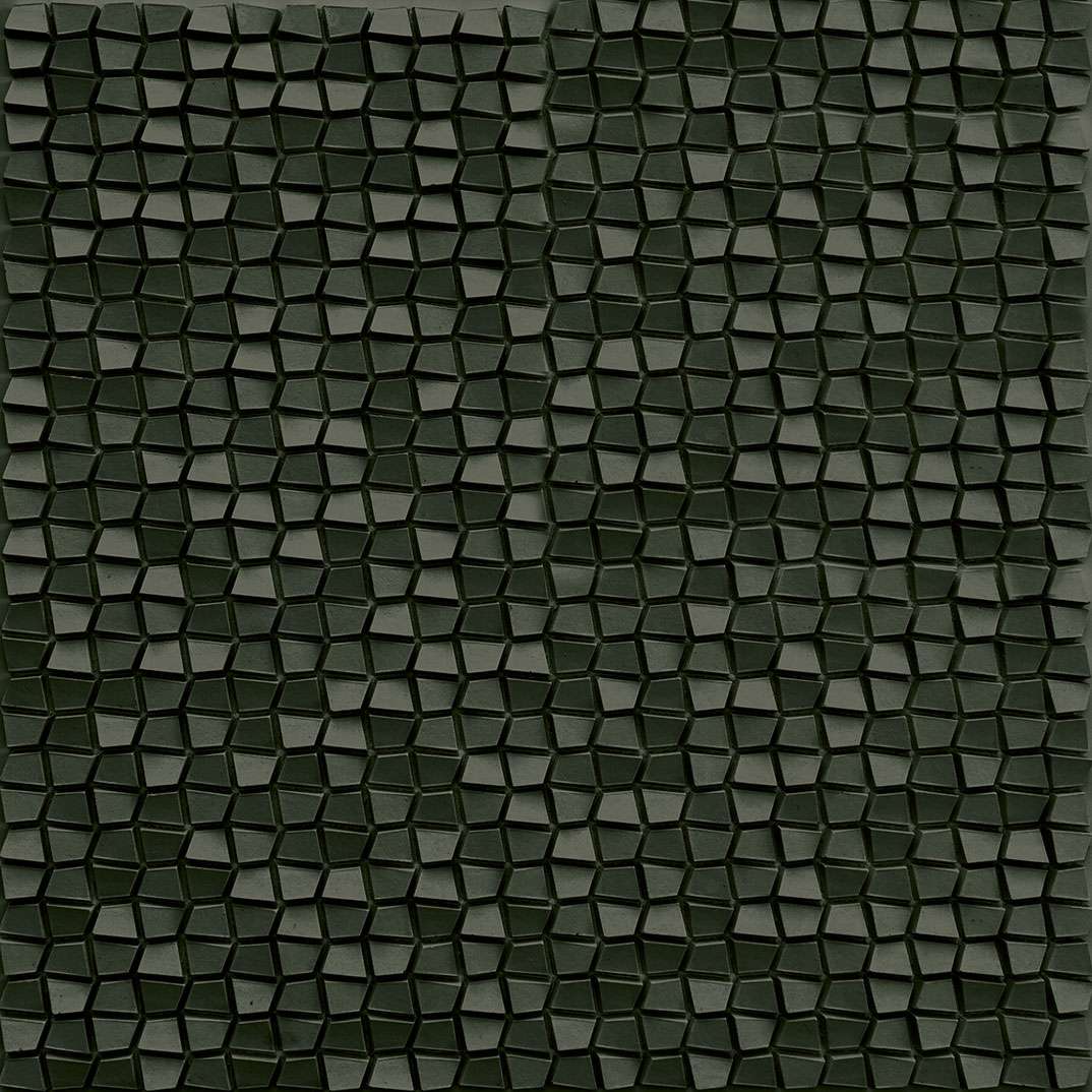 Мозаика Vallelunga Cube Black Poli 3900035, цвет чёрный, поверхность матовая, квадрат, 300x300