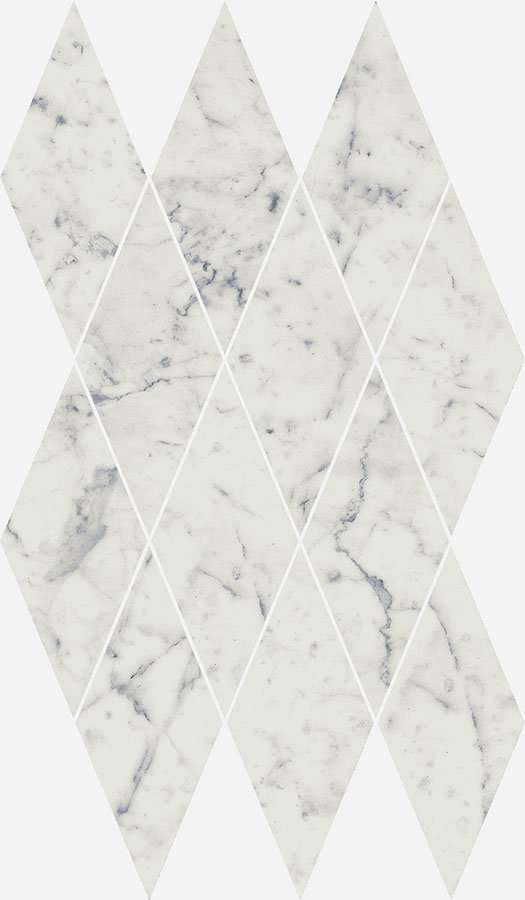 Мозаика Italon Charme Extra Carrara Mosaico Diamond 620110000077, цвет белый, поверхность полированная, прямоугольник, 280x480