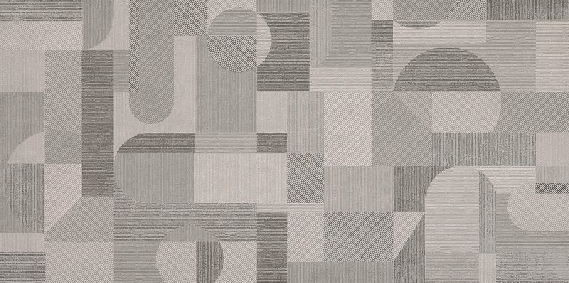 Декоративные элементы Fap Sheer 160 Pattern Grey Inserto fPDO, цвет серый, поверхность матовая, прямоугольник, 800x1600