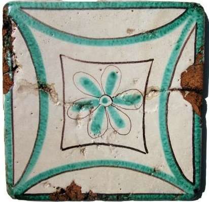 Керамическая плитка Eco Ceramica I Vetri Antichi Fiore Verde, цвет зелёный, поверхность глянцевая, квадрат, 200x200