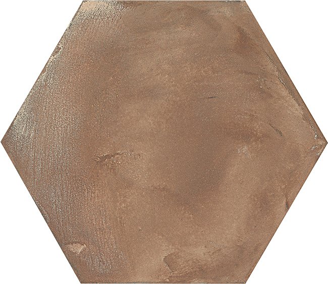 Керамогранит Marca Corona Terra Rosso Esagono 0091, цвет коричневый, поверхность матовая, прямоугольник, 216x250