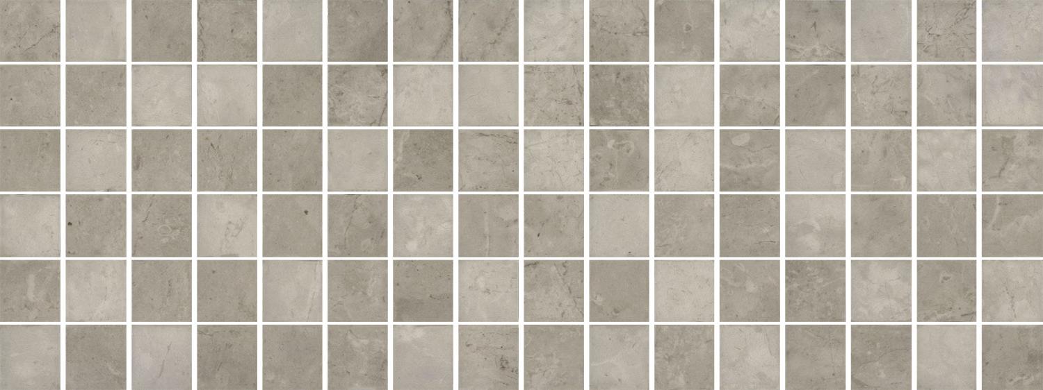 Декоративные элементы Kerama Marazzi Монсанту мозаичный серый светлый глянцевый MM15150, цвет серый, поверхность глянцевая, прямоугольник, 150x400