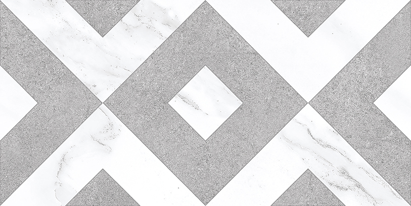 Керамическая плитка Нефрит керамика Фьюжен 00-00-5-08-00-00-2733, цвет белый серый, поверхность матовая, прямоугольник, 200x400