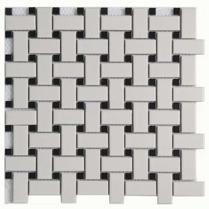 Мозаика NS Mosaic PS2348-07, цвет чёрно-белый, поверхность матовая, квадрат, 300x300