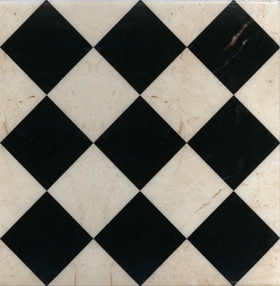 Керамическая плитка Infinity Gres Latina, цвет чёрно-белый, поверхность глянцевая, квадрат, 300x300