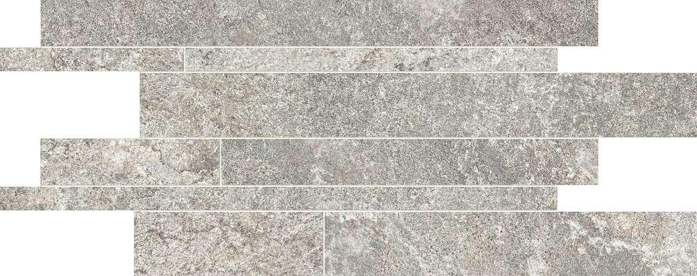 Мозаика Ergon Oros Stone Listelli Sfalsati Grey EL1T, цвет серый, поверхность матовая, прямоугольник, 300x600