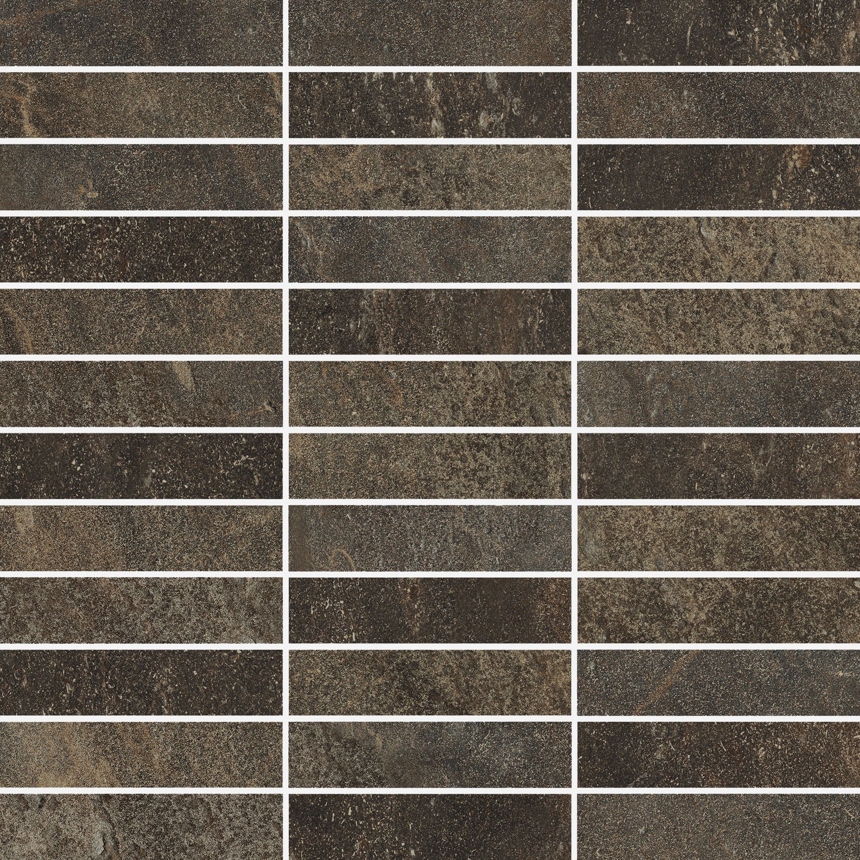 Мозаика Italon Genesis Brown Mosaico Grid 610110000356, цвет коричневый, поверхность матовая, под кирпич, 300x300