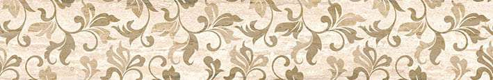 Бордюры Керамин Треви 3Д Фриз, цвет бежевый, поверхность глянцевая, прямоугольник, 100x600