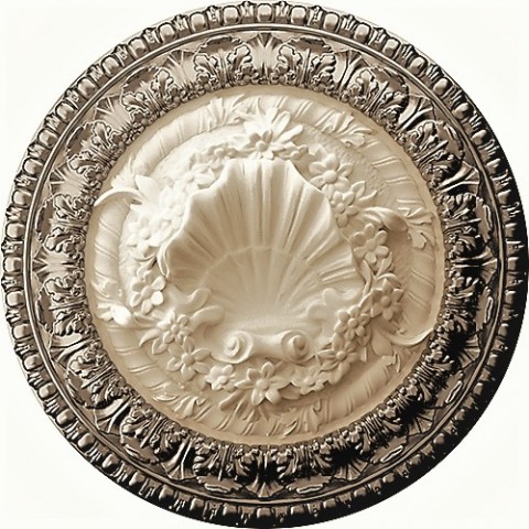 Вставки Azteca Ins. Fontana Cream, цвет коричневый бежевый, поверхность рельефная, круг и овал, 140x140