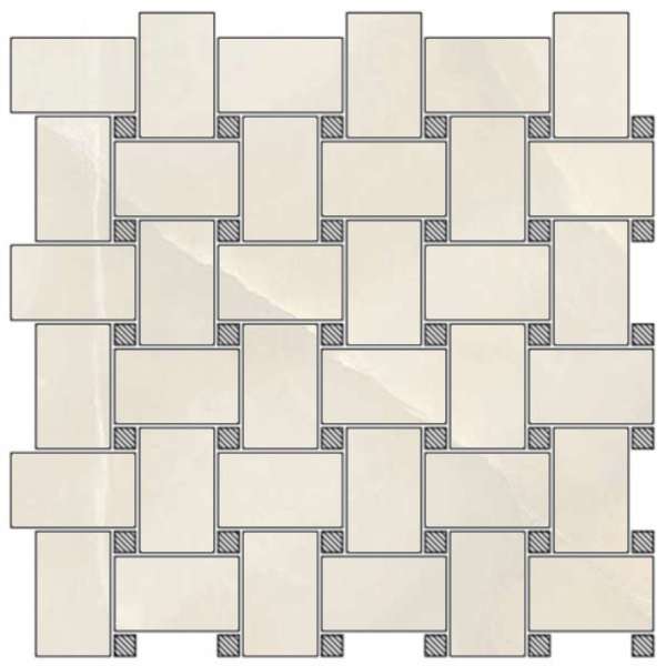 Мозаика FMG Onice Reale Shape Lucidato LU30771, цвет бежевый, поверхность полированная, квадрат, 300x300