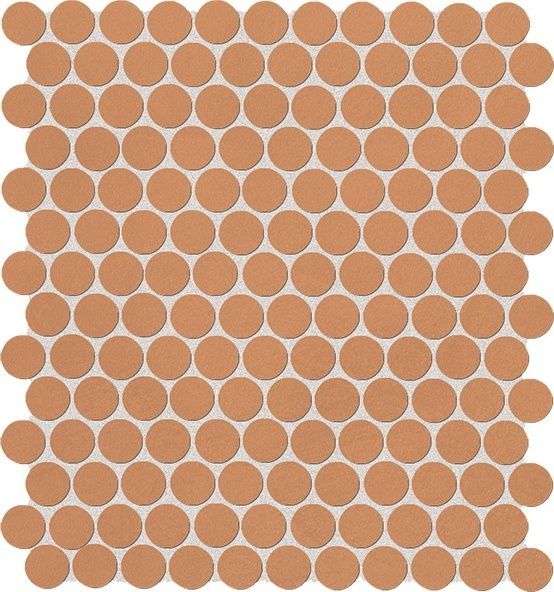 Мозаика Fap Color Now Curcuma Round Mosaico fMTY, цвет оранжевый, поверхность матовая, круг и овал, 295x325