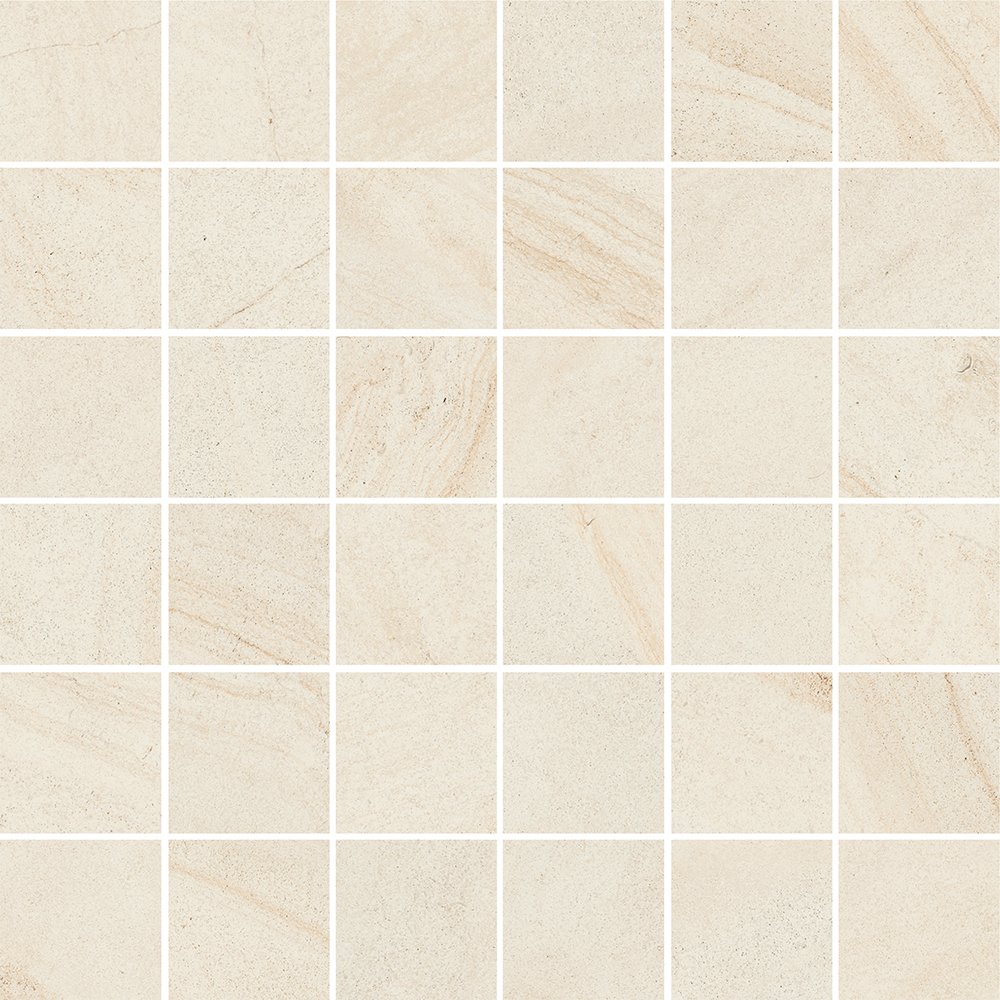 Мозаика Italon Room Stone White Mosaico 610110000423, цвет бежевый, поверхность патинированная, квадрат, 300x300