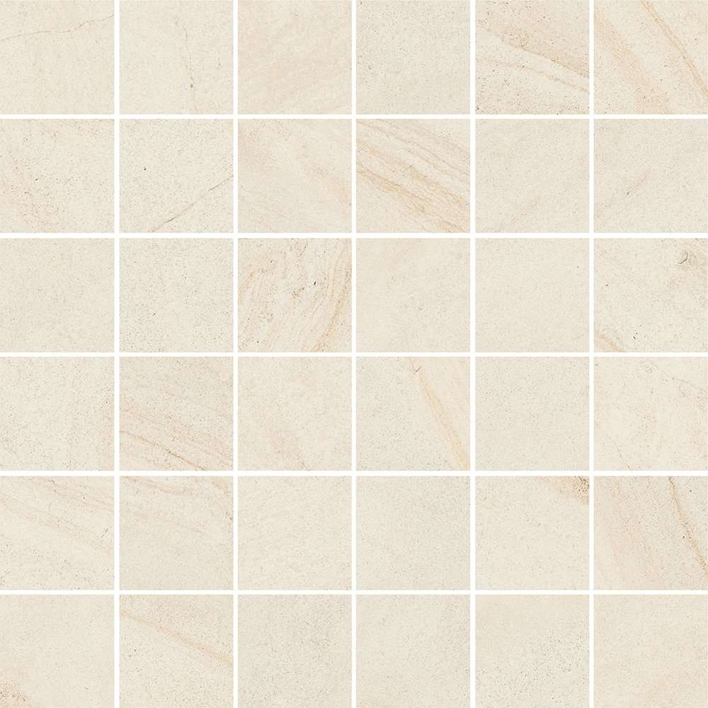 Мозаика Italon Room Stone White Mosaico 610110000423, цвет бежевый, поверхность патинированная, квадрат, 300x300