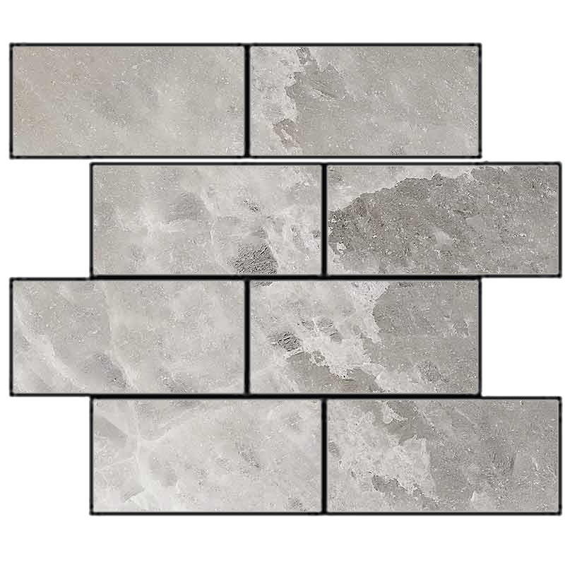 Мозаика Cerim Rock Salt Celtic Grey Muretto Sfalsato Nat 766758, цвет серый, поверхность натуральная, квадрат, 300x300
