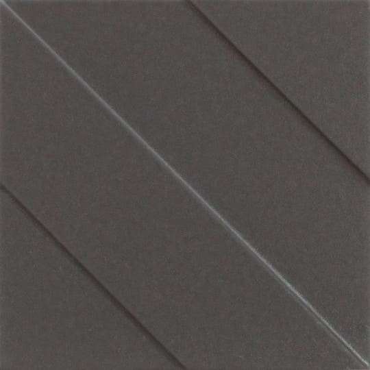 Керамическая плитка Dune Shapes 4 Transverse 4 Graphite 187582, цвет чёрный тёмный, поверхность матовая, квадрат, 147x147