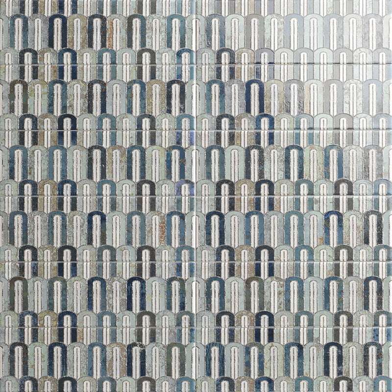 Декоративные элементы Mainzu Bellagio Arco Blu, цвет белый синий, поверхность матовая, прямоугольник, 100x300